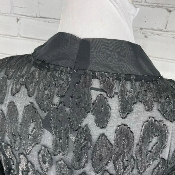 EXPRESS Black Burn Out Leopard Kimono One Size - Picture 9 of 16